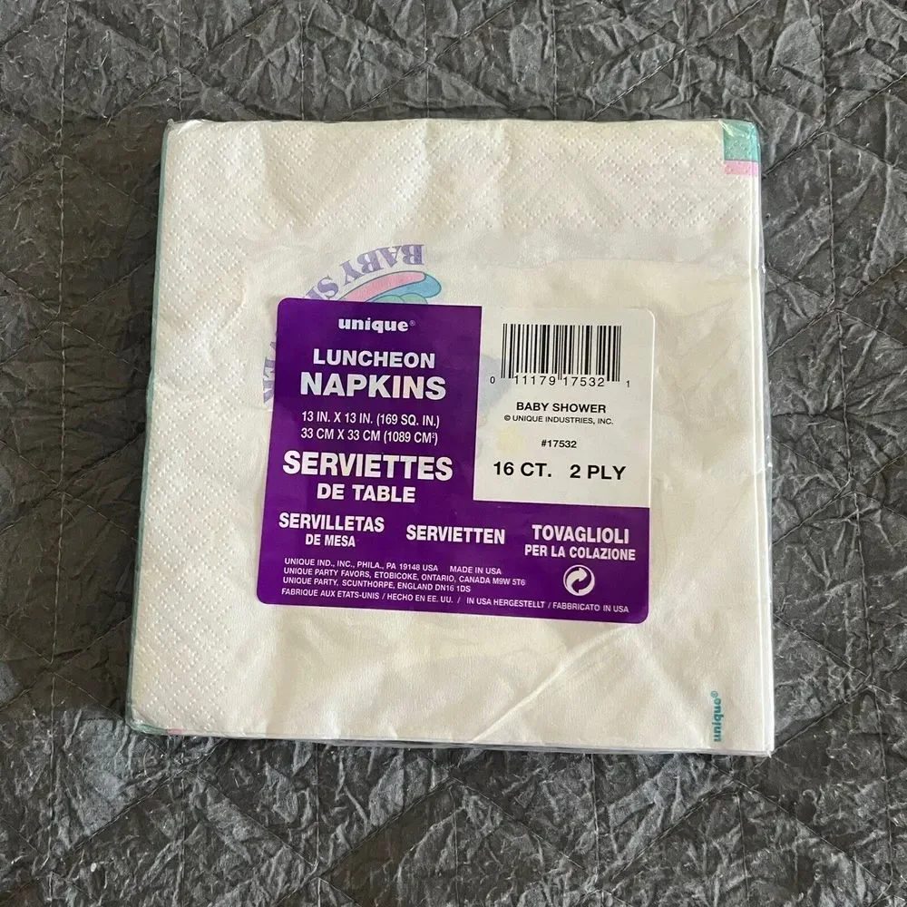 Fraser Collection Baby Shower Napkins - Bear & Rocking Horse - Neutral
